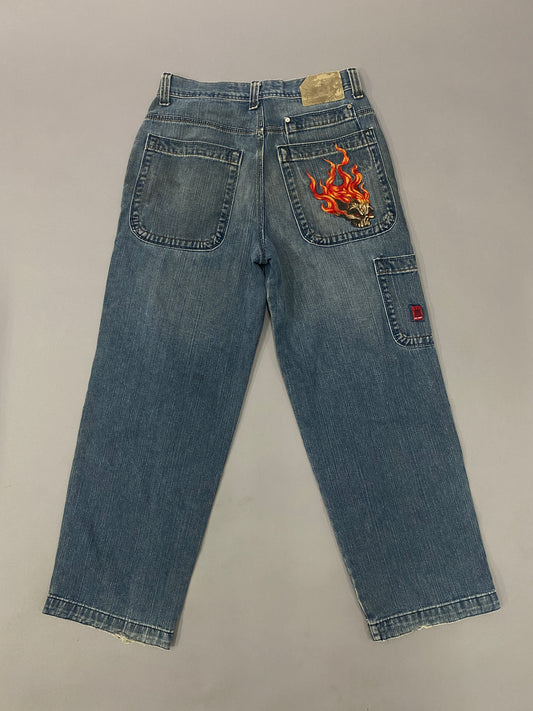 JNCO Flame Skull Vintage Jeans - 30