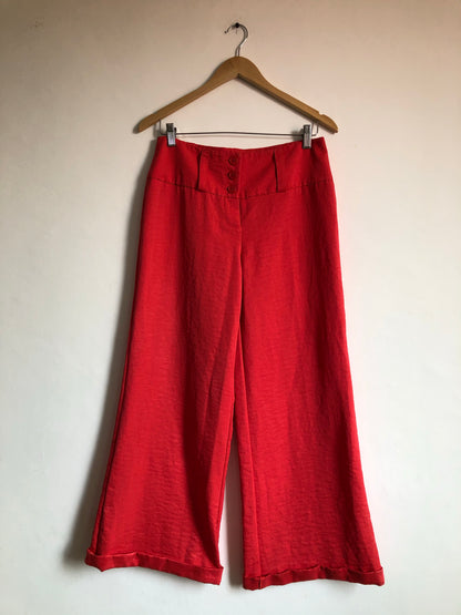 Red Flared Pants