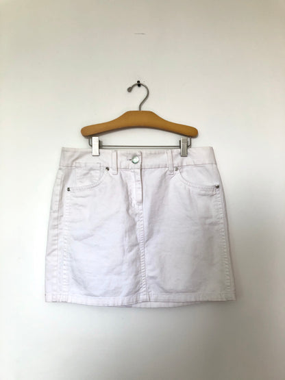 White Denim Skirt