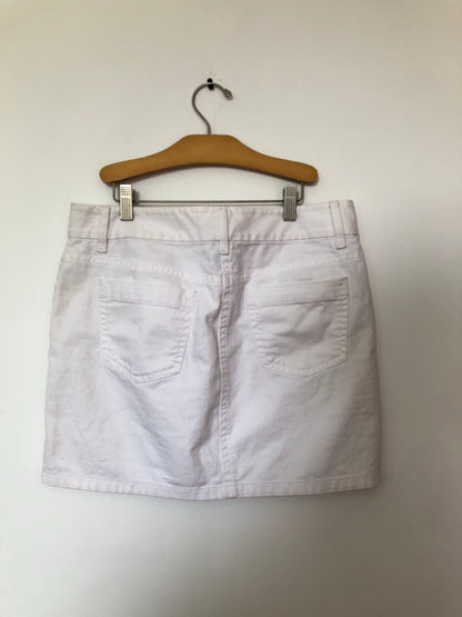 White Denim Skirt