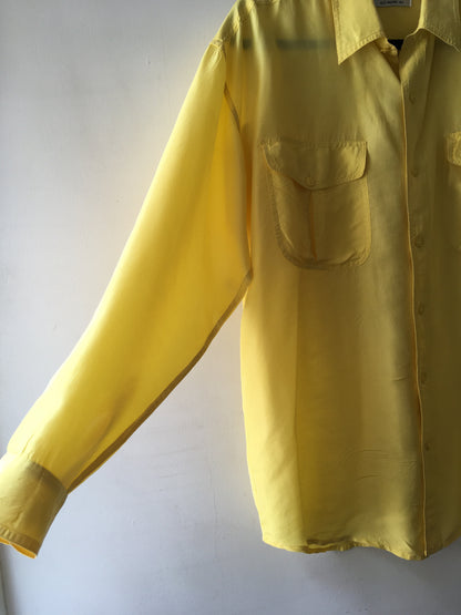 Yellow Silk Blouse