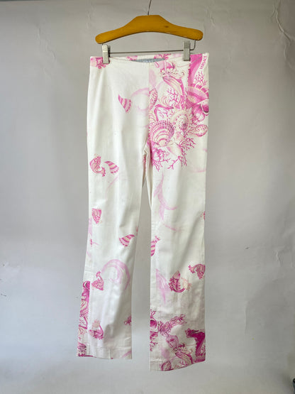 Pink Versace Print Trousers