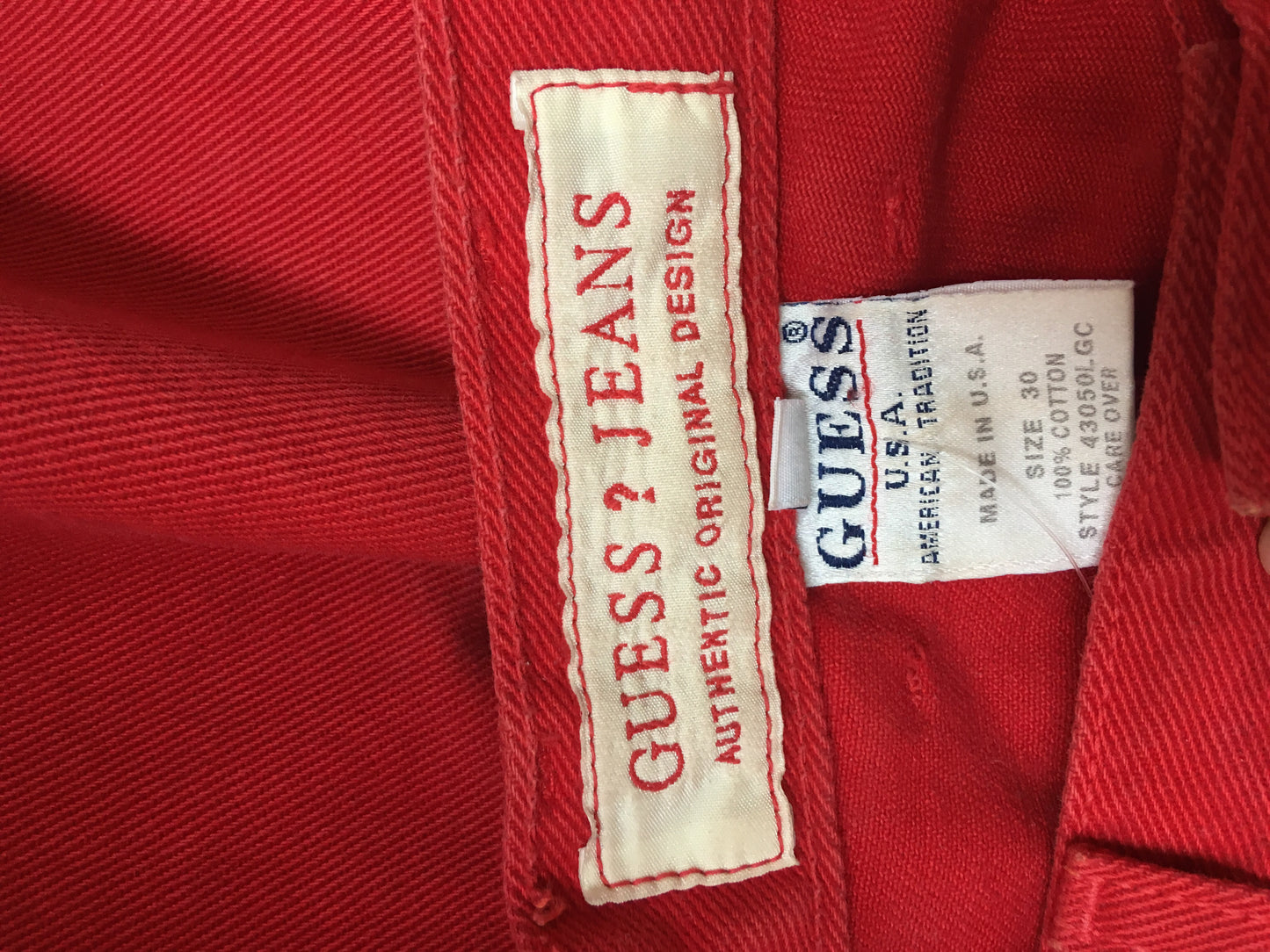Guess Vintage Red Jeans