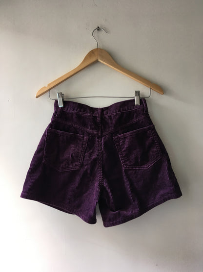 Purple Corduroy Shorts