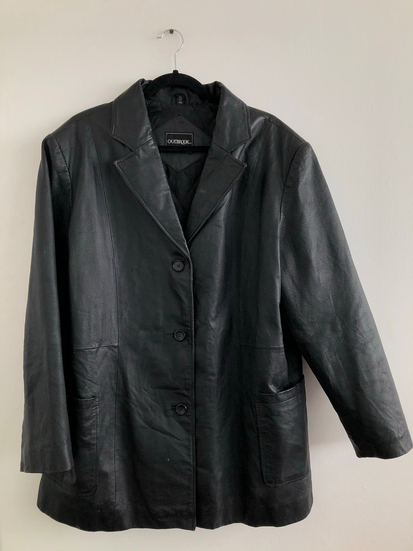 Black Leather Trench Coat