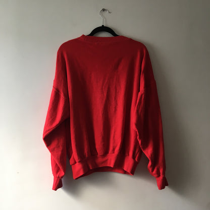 red sweatshirt