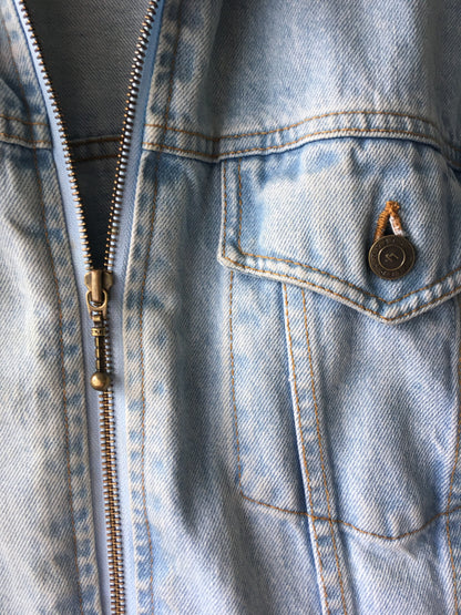 Zippered Denim Jacket