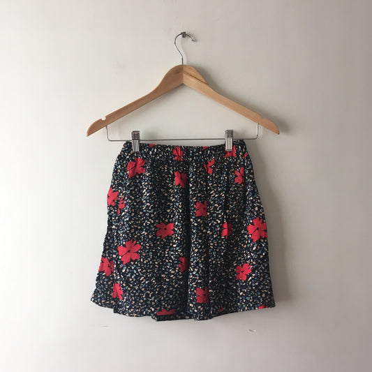 Red flower skirt
