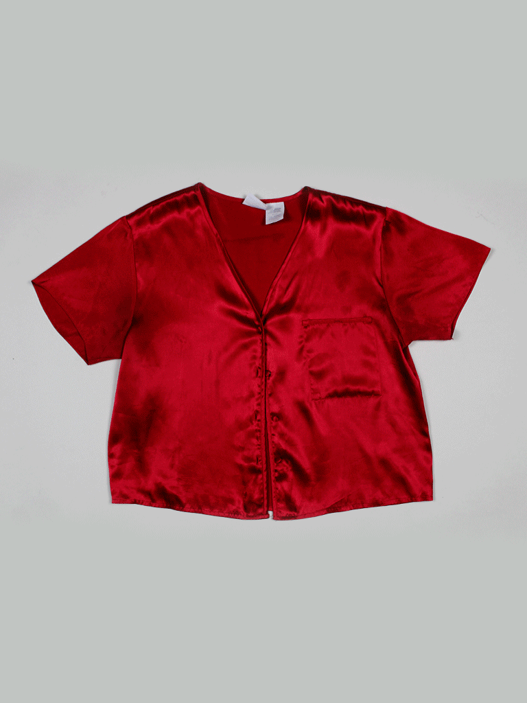 Blusa Roja Satinada