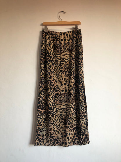 Animal Print Midi Skirt