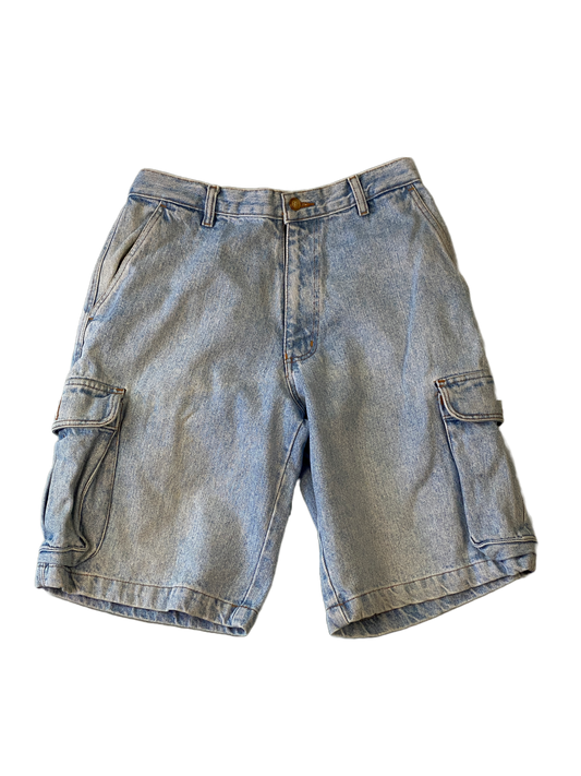 Vintage Denim Cargo Shorts - 30