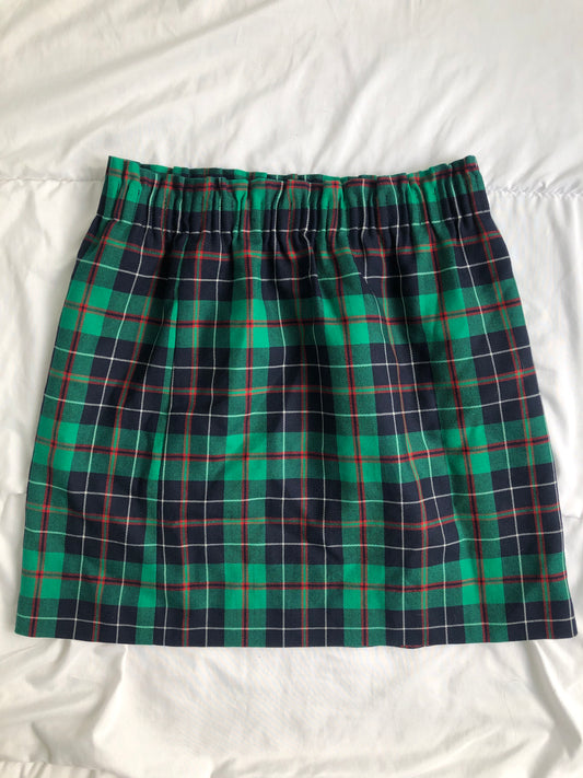 Green Checked Skirt