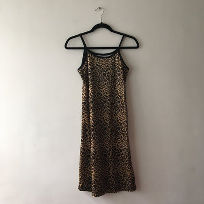 Animal print velvet dress