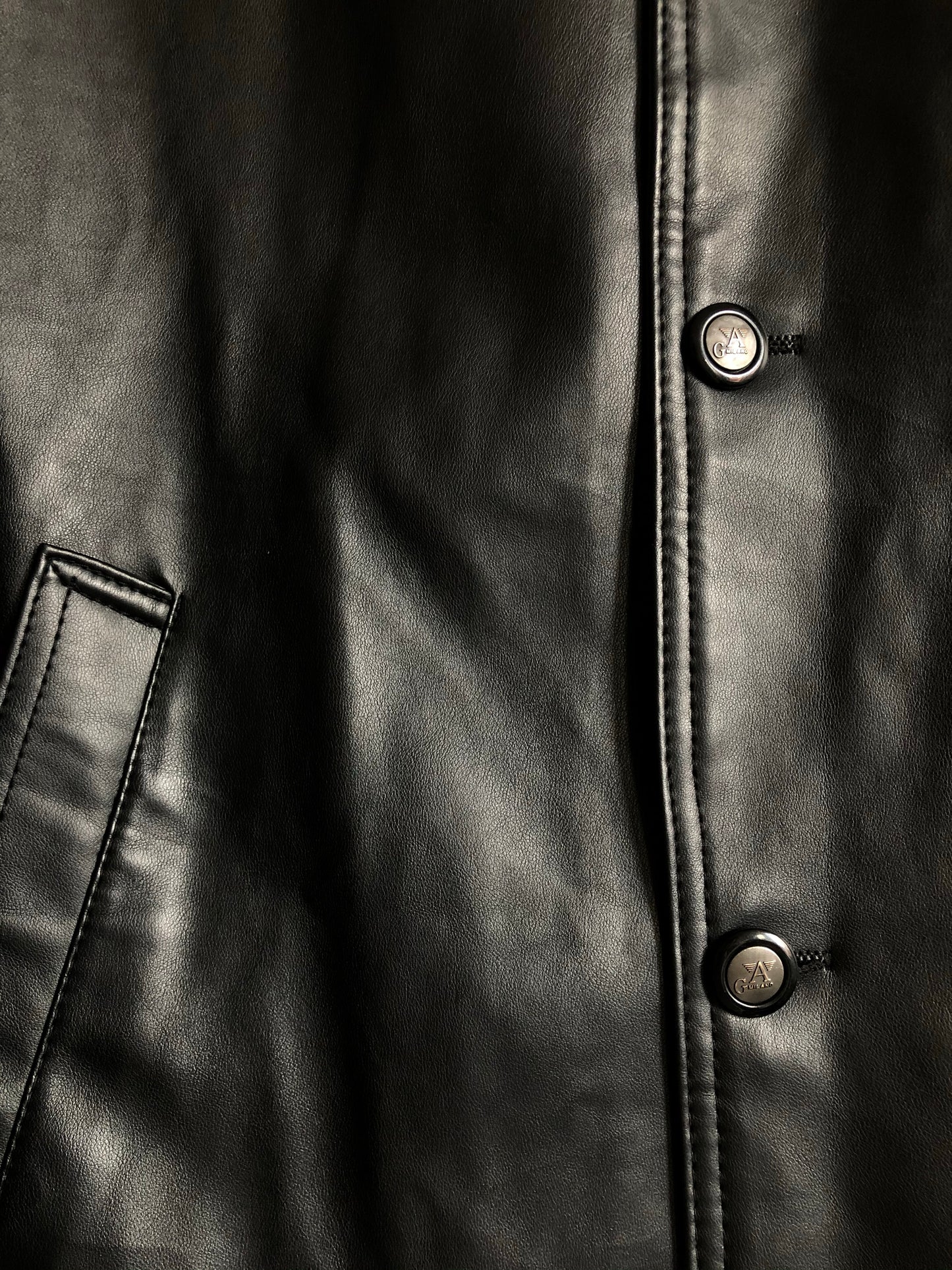 Black Leather Trench Coat