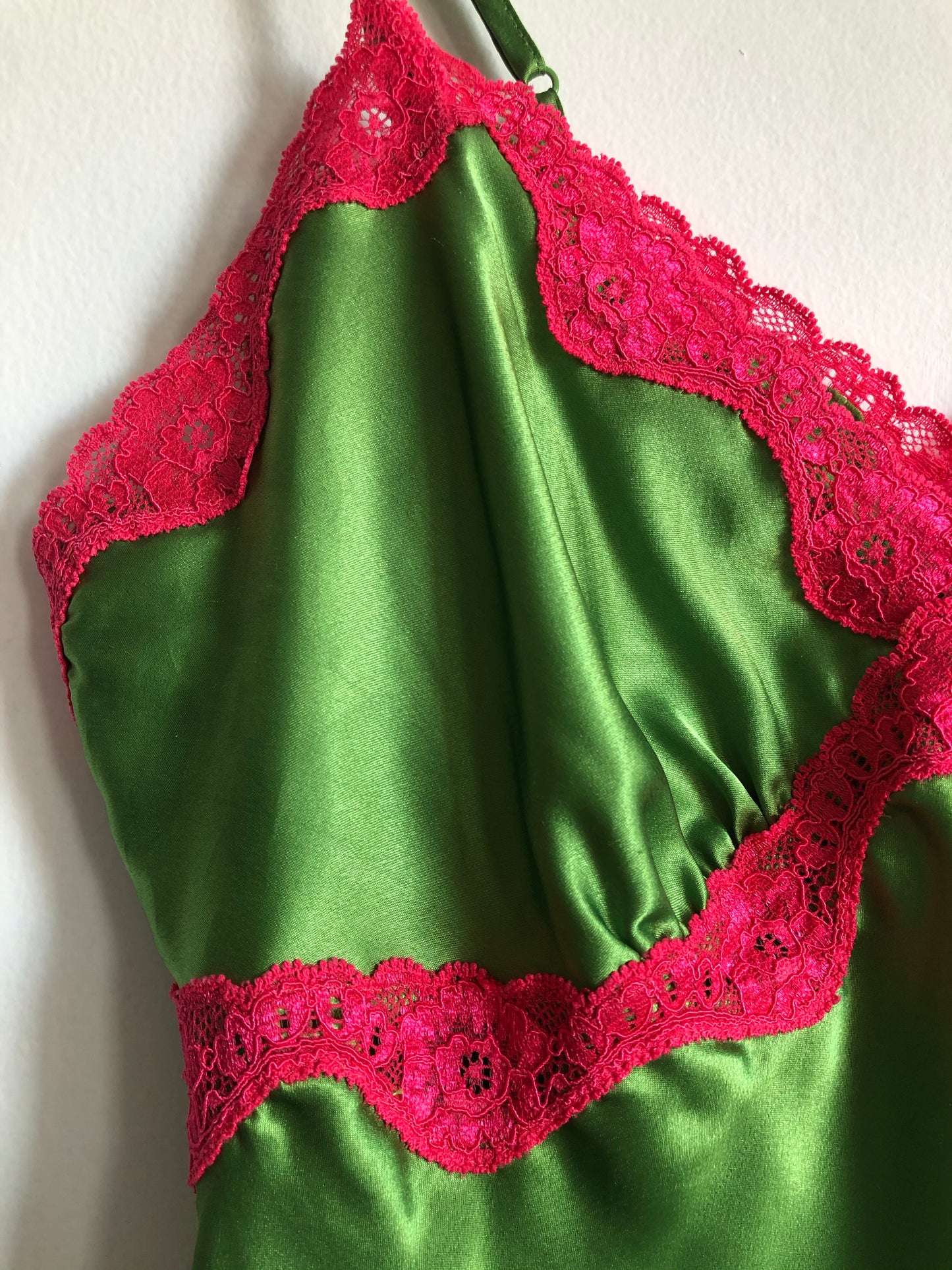 Green and Pink Lingerie Top