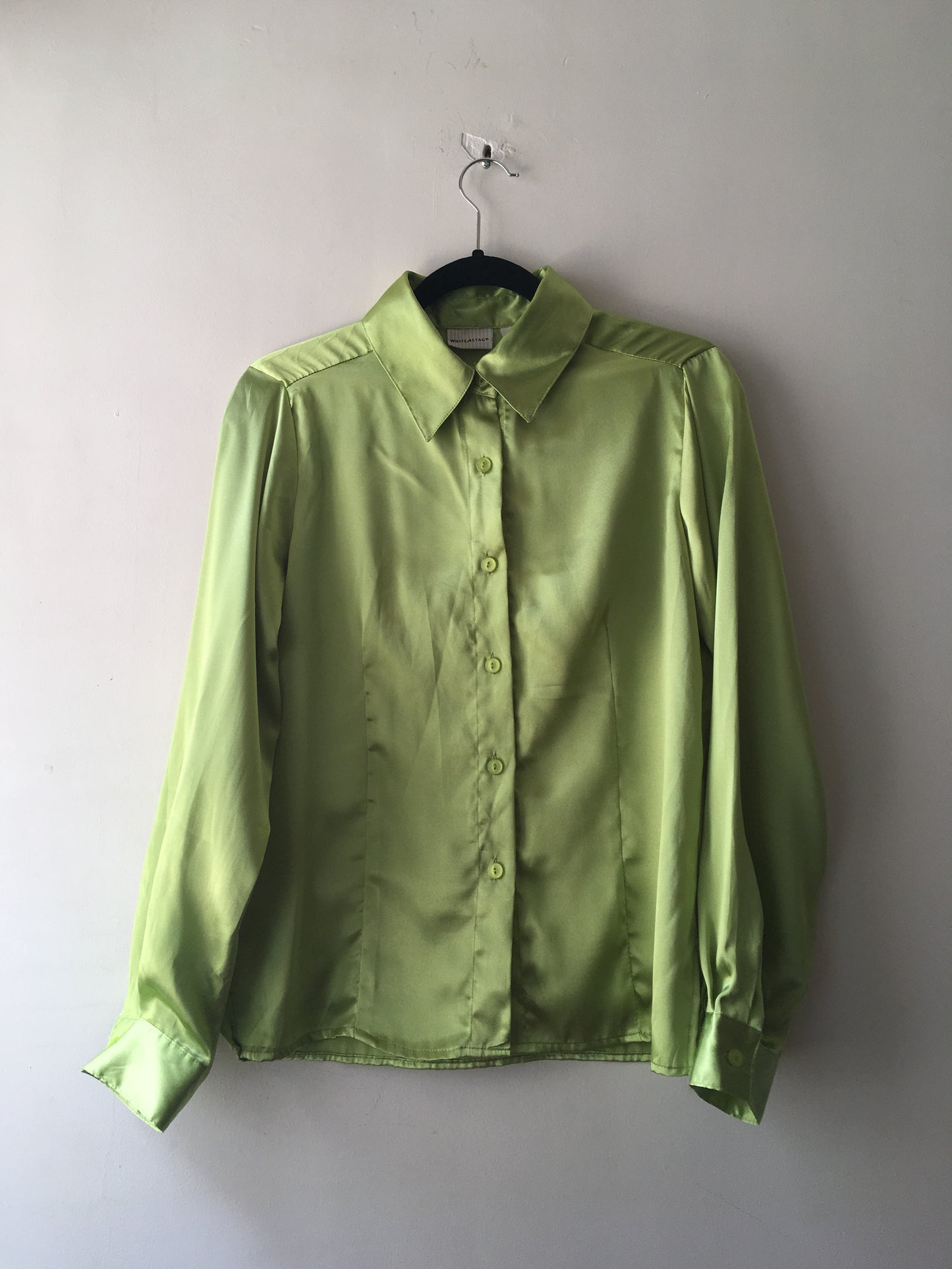 Green Satin Blouse