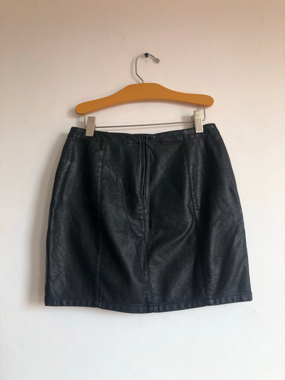 Black Leatherette Skirt