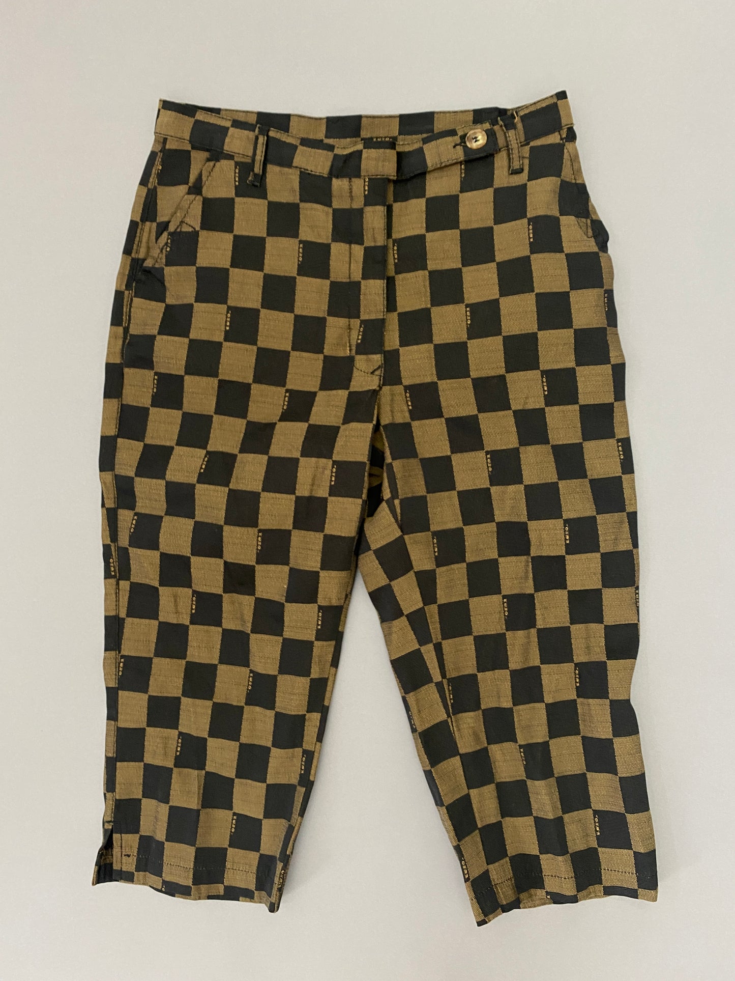 Pantalones Fendi Vintage Checkered Monogram