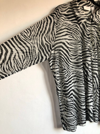 Zebra Mesh Blouse