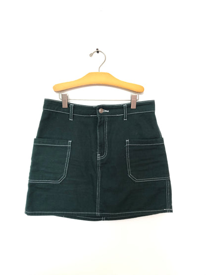 Green Denim Skirt