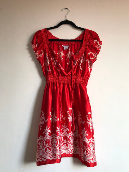 Vestido Rojo Satinado