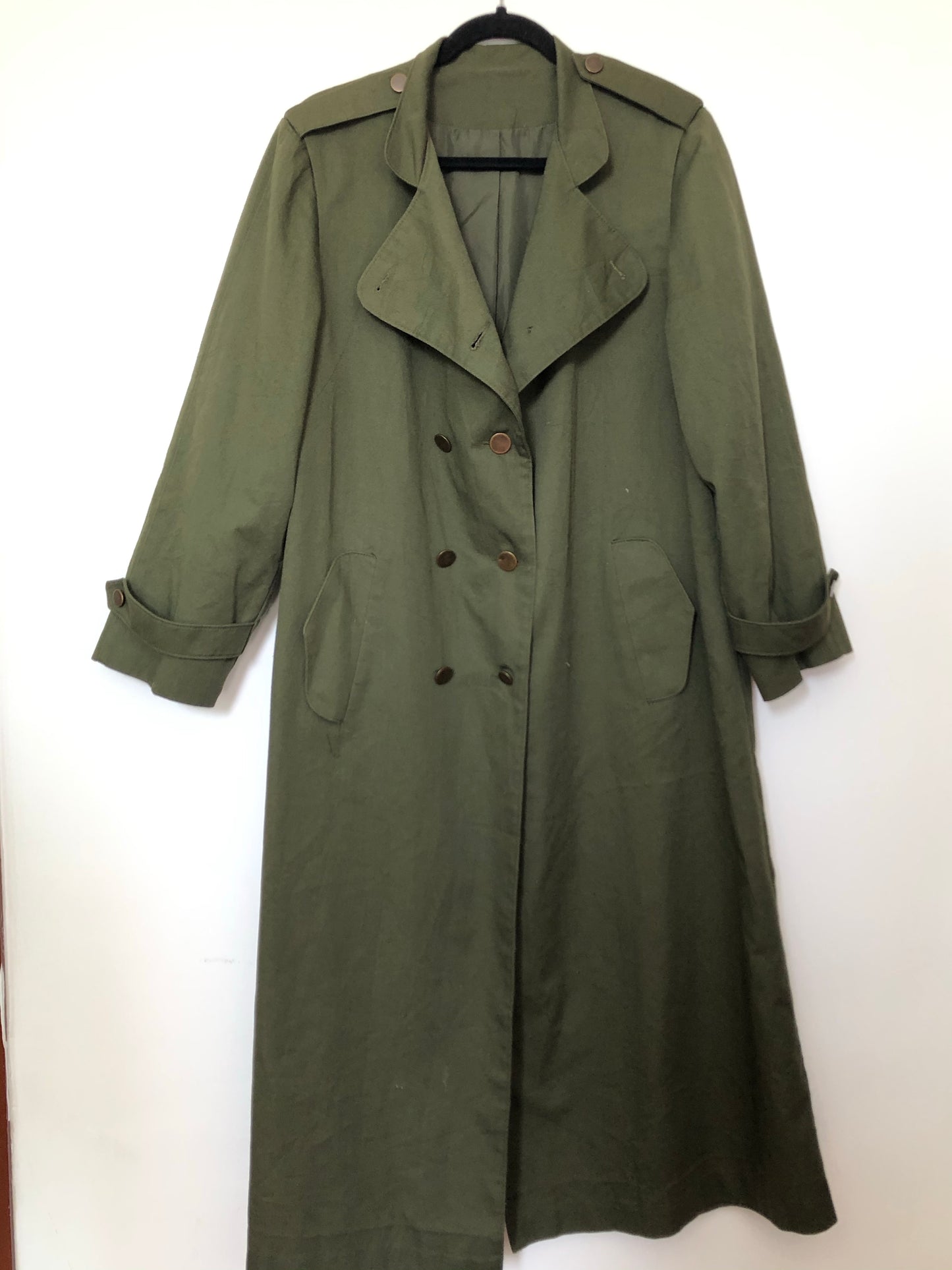Vintage Green Trench Coat