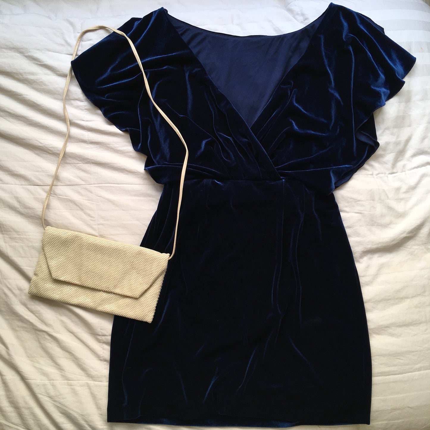 Blue Velvet Dress