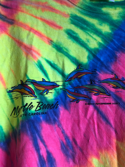 Playera Delfines Tie Dye Vintage