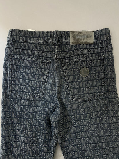 Moschino Monogram All Over Print Vintage Jeans