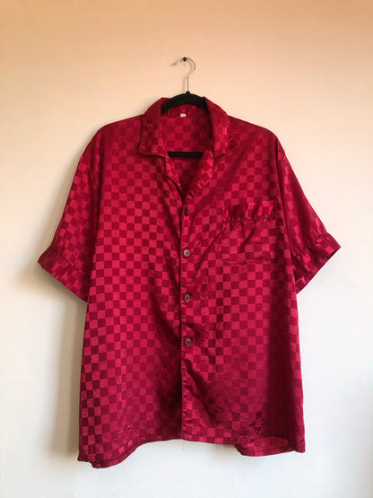 Cherry Satin Shirt