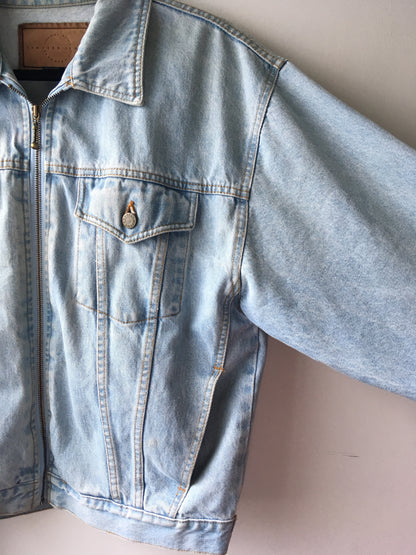 Zippered Denim Jacket